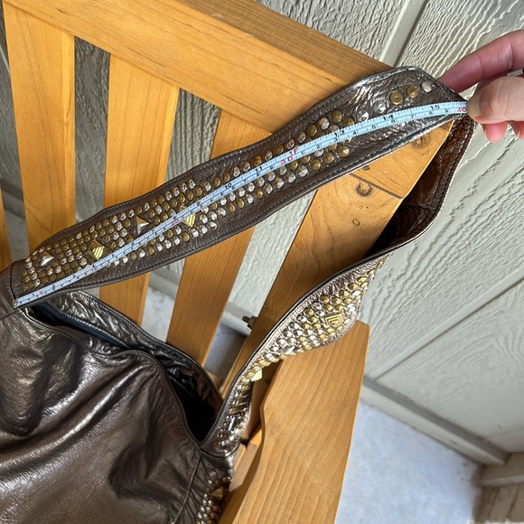 Faux Leather Studded Shoulder Bag - Picture 9 of 9